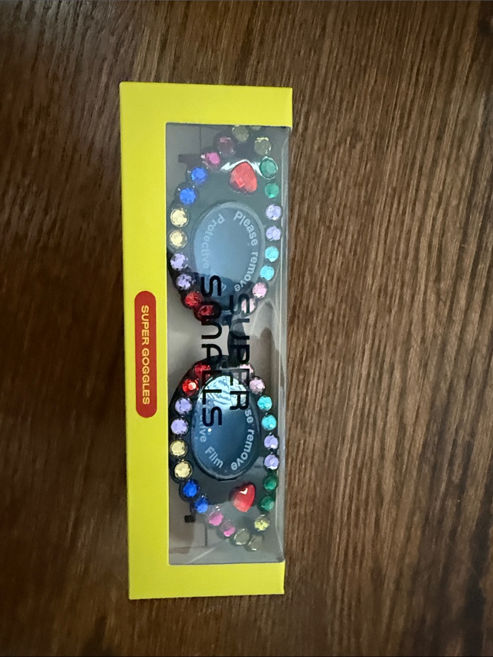 Rhinestone Embellished Mermaid Oval Goggles- Multicolor Gems